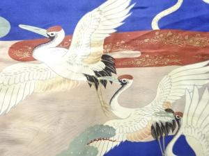 アンティーク　宝尽くしに群鶴模様男児着物